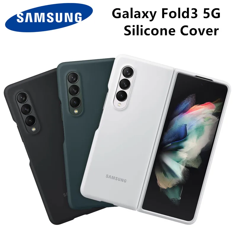 

Оригинальный чехол для Samsung Galaxy Z Fold3, силиконовый чехол, защитный чехол для Samsung, складные Чехлы для телефона, искусственная кожа