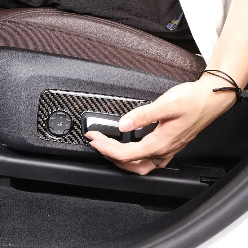 

Gao Ruying For BMW X3 G45 2025-2026 Soft Carbon Fiber Car Front Seat Adjustment Switch Panel Cover Trim Sticker Car Accessories