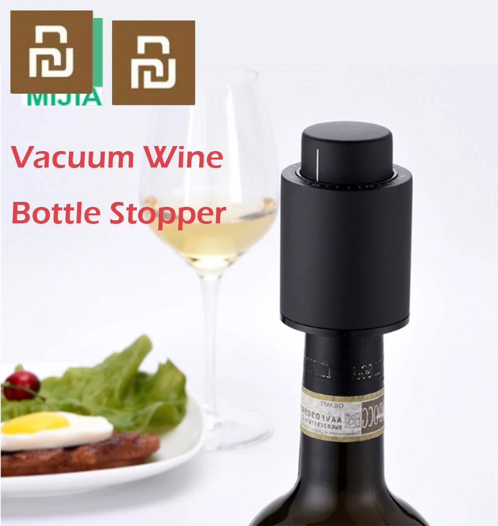 XIAOMI Mijia Plastic Vacuum Wine Bottle Stopper Sealed Storage Vacuum Memory Wine Stopper Electric Stopper Wine Corks