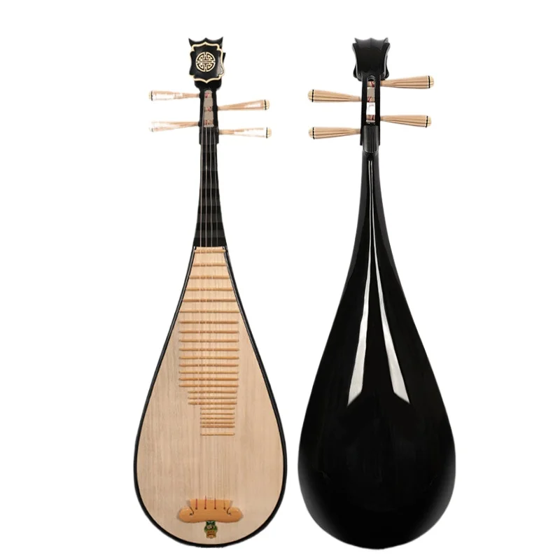 Dunhuang Lute 89/102CM Wooden Pipa Beginners Students Adults Practice Playing Professional Lute Ethnic Plucked-string Instrument