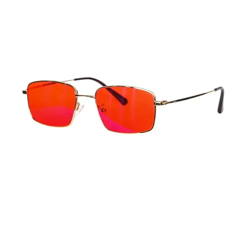 Gafas de luz azul para hombre, lentes naranjas, lentes rojas, lentes transparentes, gafas de Metal, protección de luz azul, gafas bloqueadoras de luz azul para hombre