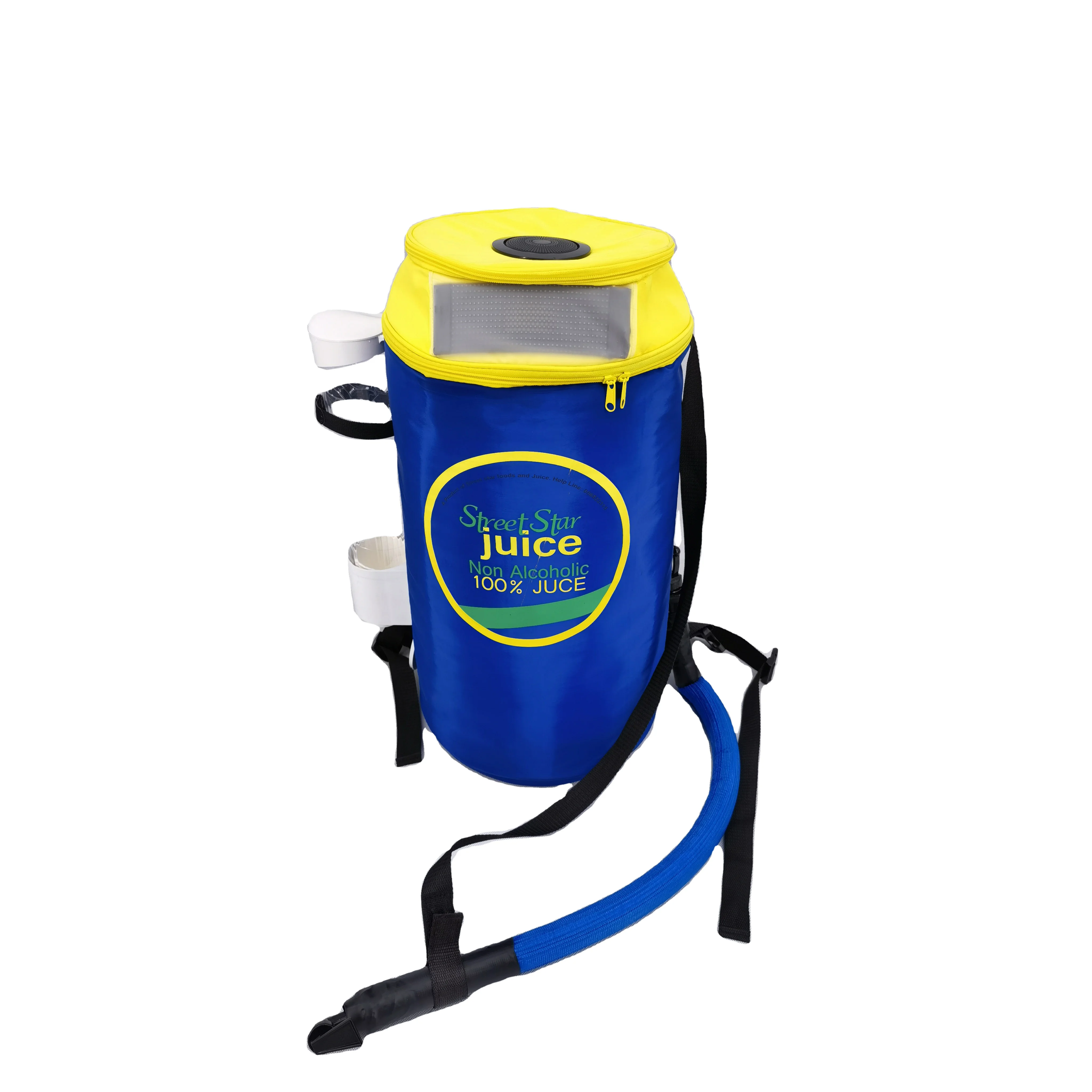 Beverage dispenser backpack for coffee tea juice & beer vendor mobile dispensing system