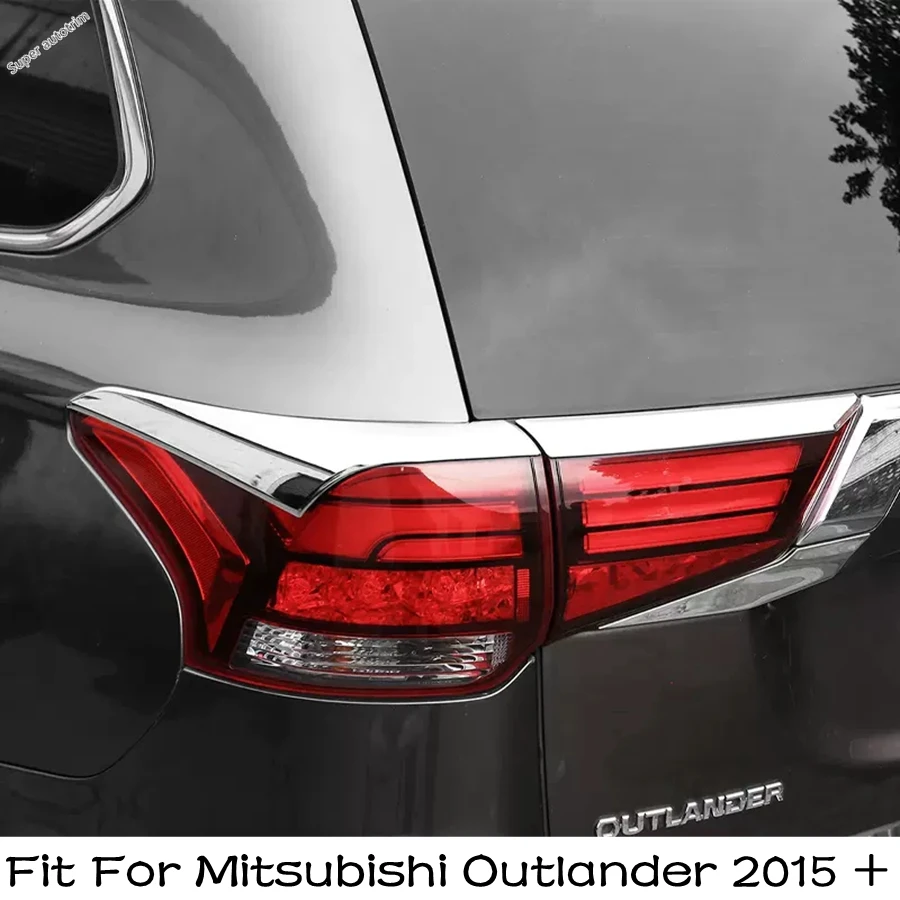 

Chrome Taillight Streamer Trim Rear Tail Lamp Light Bezel Cover Exterior Parts Carbon Fiber For Mitsubishi Outlander 2015 - 2022