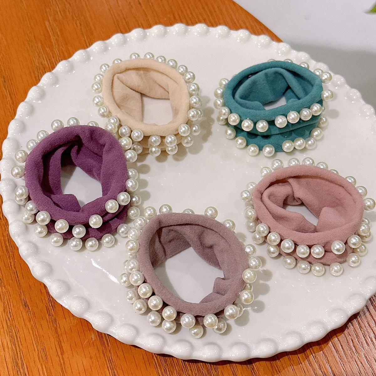 

High Elastic Small Fragrance Pearl Mask Hair Ring For Women With Huge Soft And high-end Sense Hair Tie Rope Hair Accessories