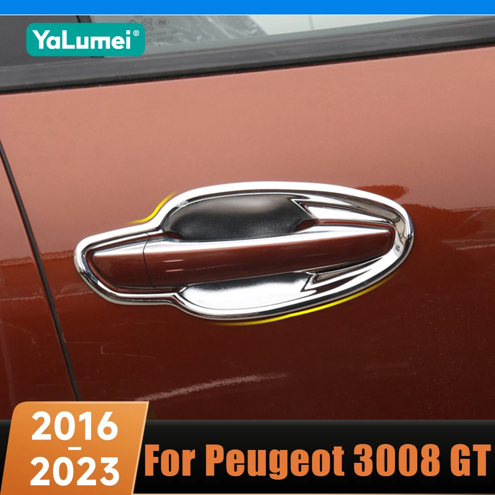 

Декоративная накладка на внешнюю ручку двери автомобиля из углеродного волокна, подходит для Peugeot 3008 GT 2016 2017 2018 2019 2020 2021 2022 2023