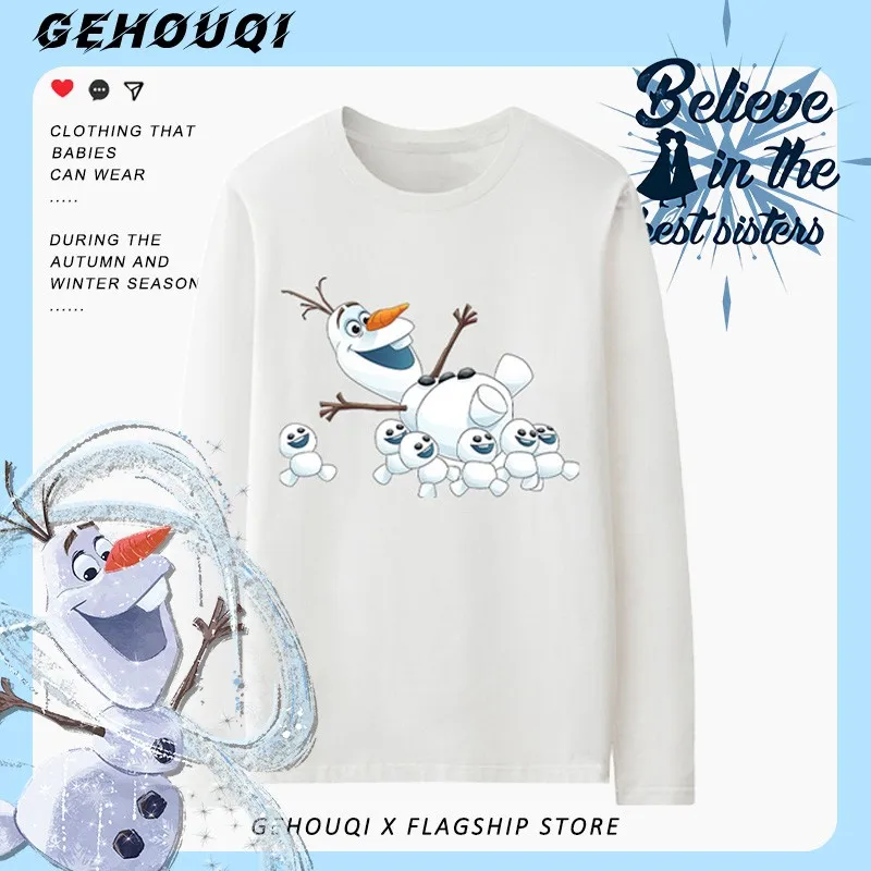 

Frozen Joint T-shirt Girls Long Sleeve Disney Elsa Cartoon Peripheral Cartoon Children Clothes T-shirt Tide