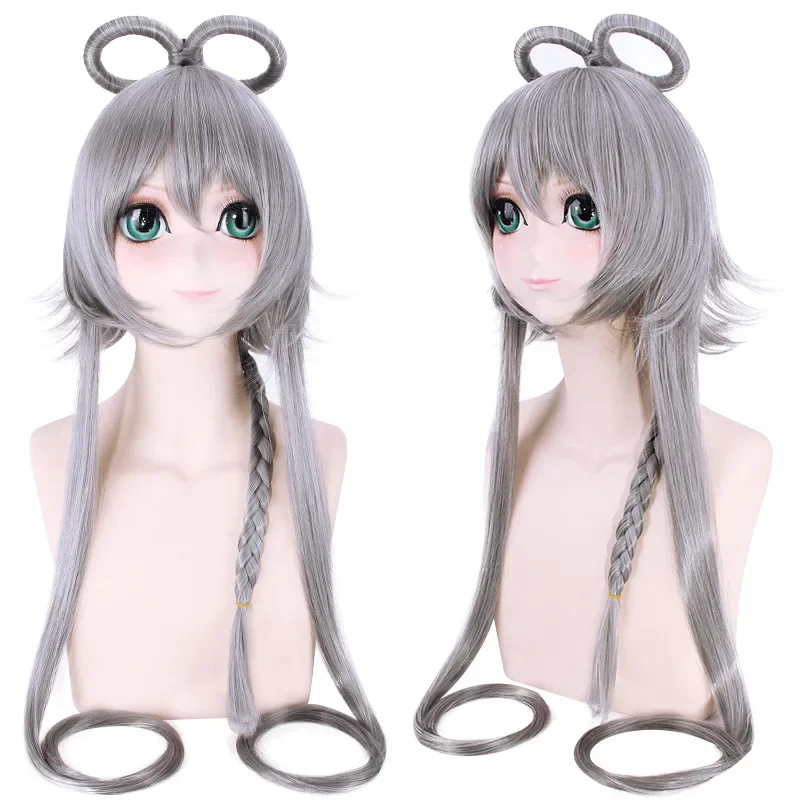 Mi-Ku Style Split Synthetic Cosplay Wig Curly Bridal Fantasy Anime Style Party Flower Theme Costume Hair for Halloween Daily