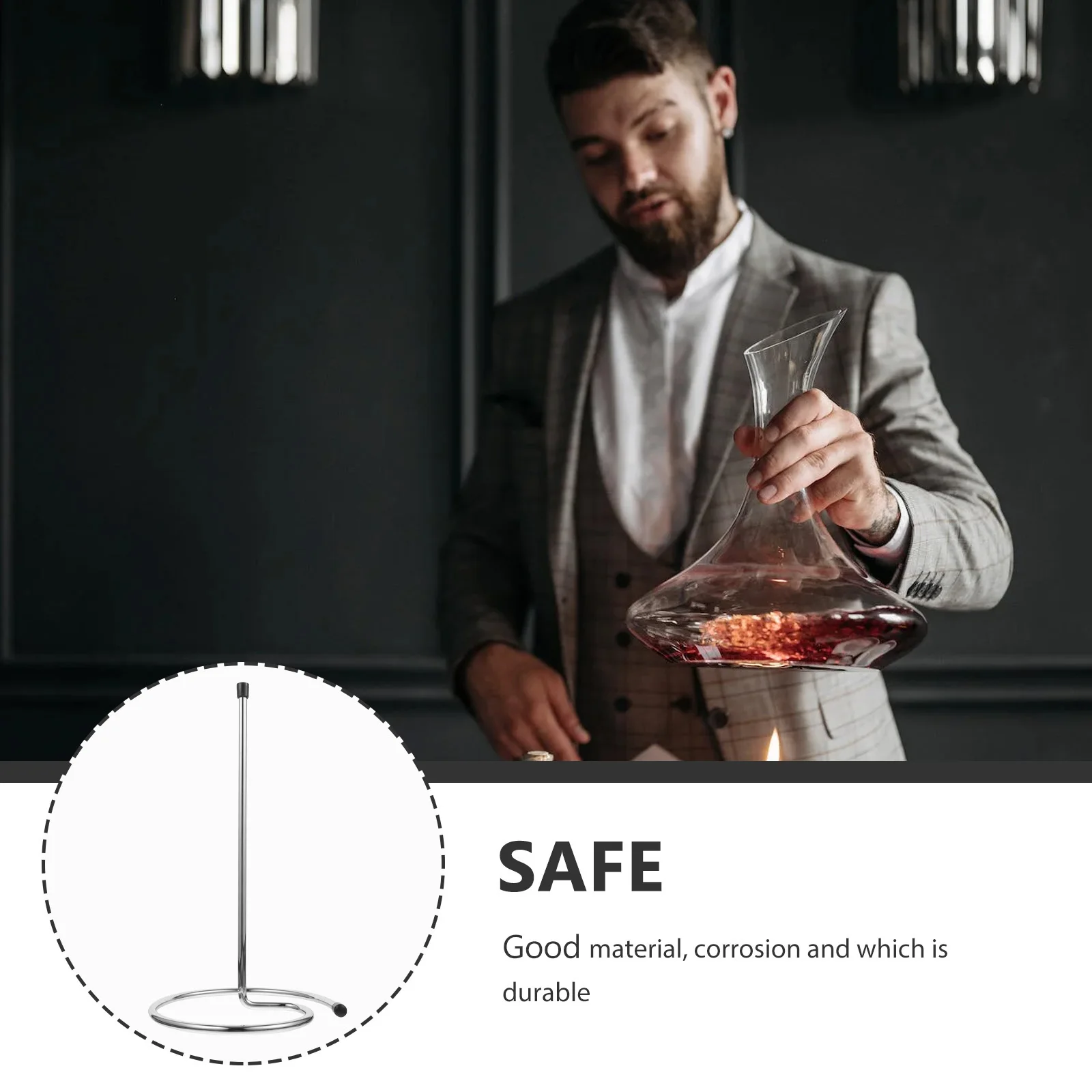 

2 шт., сушилка для графина для вина, вертикальный держатель для быстросохнущего винного графина, подходит для домашнего бара, ресторана