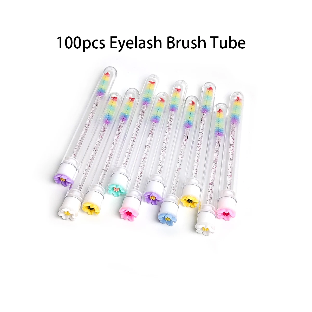 100pcs Mascara Tube Reusable Eyebrow Brush Tube Eyelash Brush Eyebrow Brush Replaceable Dust-proof Eyelash Brush Tube Makeup