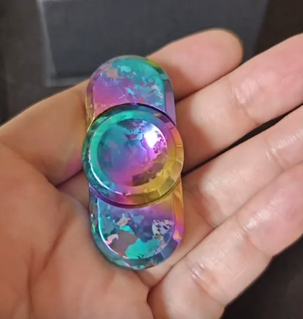 Used EDC YH ice crystal titanium stick Gyroscope Spinning Fingertip Gyroscope fidget spinner metal decompression toy