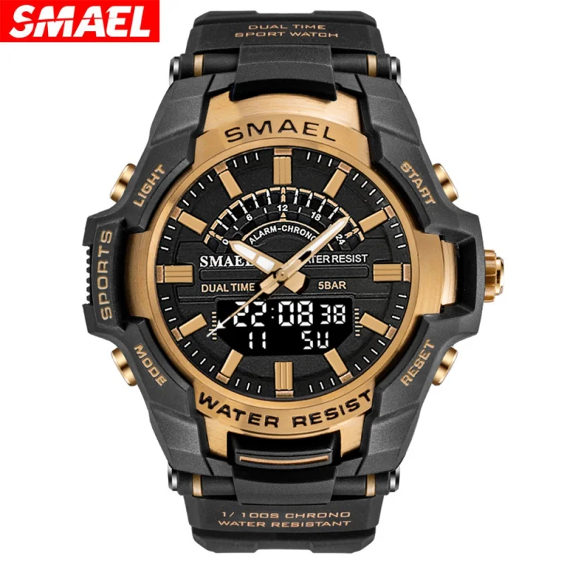 Smael 8028 подростковые светящиеся водонепроницаемые спортивные трендовые многофункциональные электронные часы из сплава