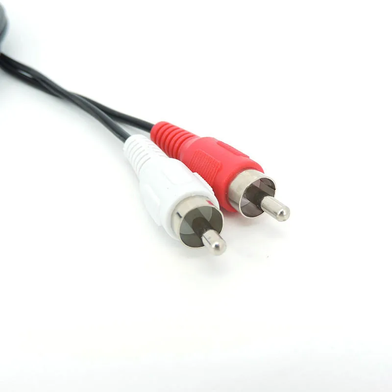 1.5 miernik USB mężczyznę z 2.0 do 2 Rca, wtyczka AV złącze konwertera przewód zasilający z adapterem PC do TV AUX adapter audio-wideo Q1