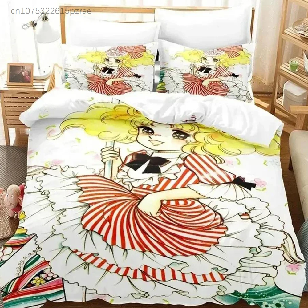 3D Print Manga Candy Anime Bedding Set Bedroom Soft Modern Bedspreads Comefortable Kids Duvet Cover Quilt Cover And Pillowcase