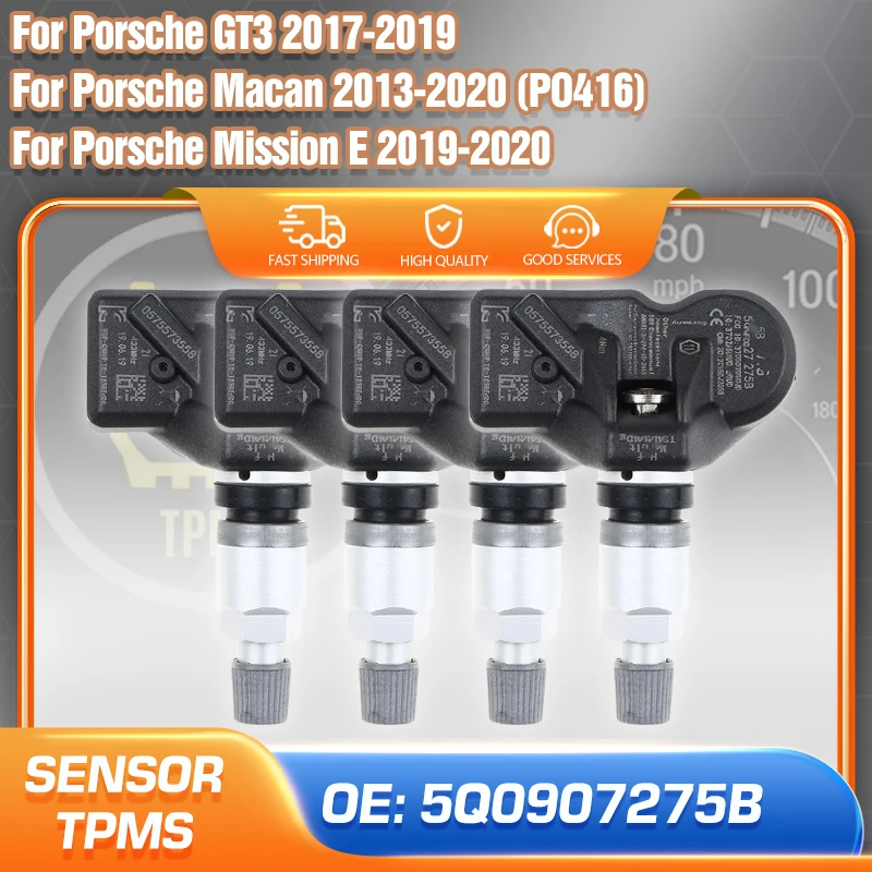 TPMS Tire Pressure Monitor Sensor 5Q0907275B Car For Porsche GT3 2017-2019 Porsche Macan 2013-2020 Porsche Mission E 2019-2020