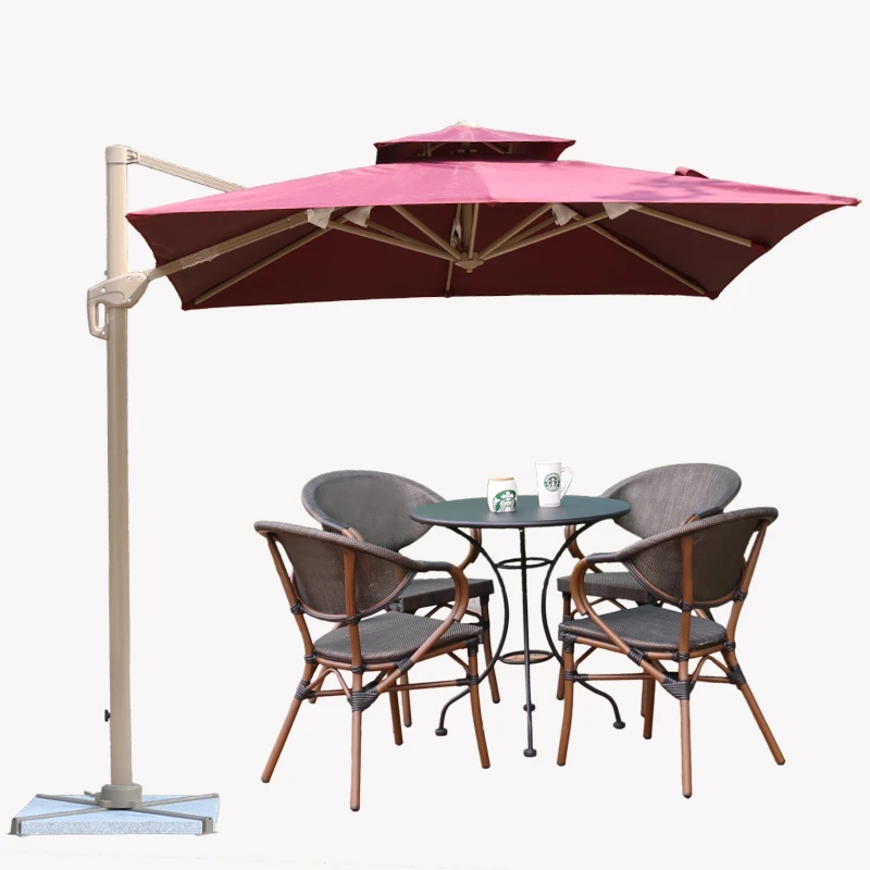 

Outdoor sunscreen parasol table and chair umbrella fumbrella villa garden outdoor Roman umbrella outside guard