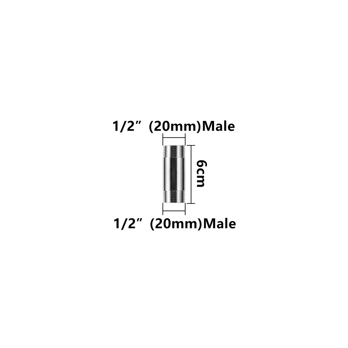 1Pc Edelstahl Doppel Außengewinde Verlängerung Rohr 1/2 "3/4" 1 "Garten Bewässerung Haushalt Dusche Wasser Rohr joint 8 ~ 30cm Lange – Detail 23