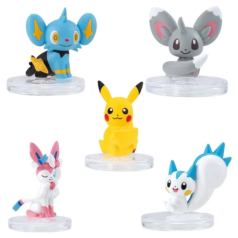 bandai-genuine-5pcs-gashapon-ニンフィア-ポケットモンスター-anime-figure-toys-for-kids-gift-collectible-model-ornaments