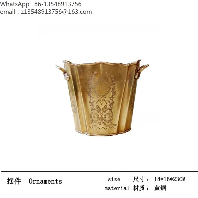 Light Luxury Wine Cooler Bucket Stainless Steel Leather Ice Bucket Desktop Ornament for Bar Kitchen Model Room