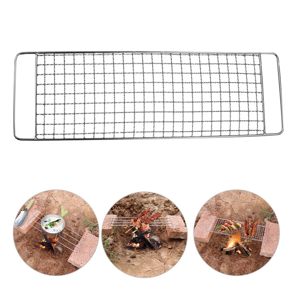 

1 set 1 Set Stainless Steel Grill Mesh Outdoor Cooking Pot Rack Food Cooling Grid Camping Bbq Net Portable Grill Supplies