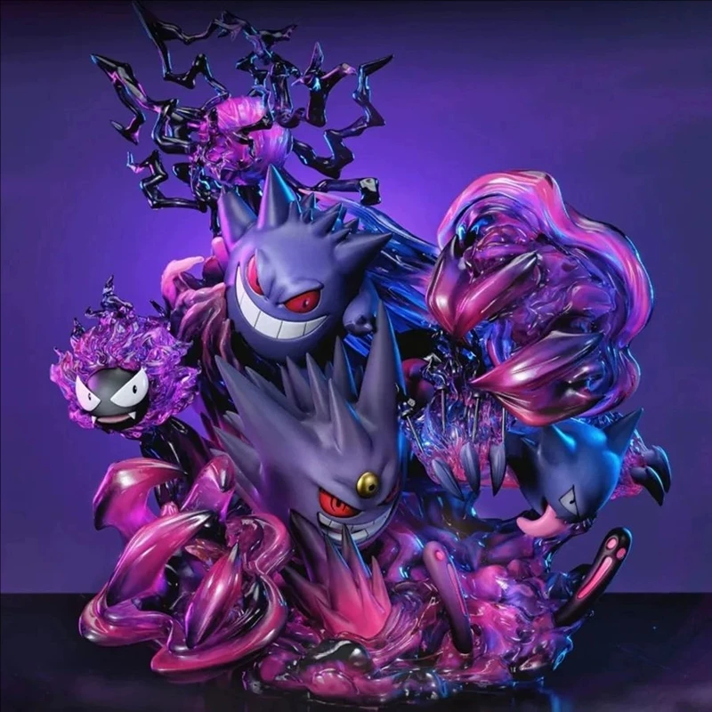 Pok é Mon Gengar Evolution Group Xenomorph Genggui Pet Elf Garage Kit Model Holiday Birthday Gifts Bedroom Office Decoration