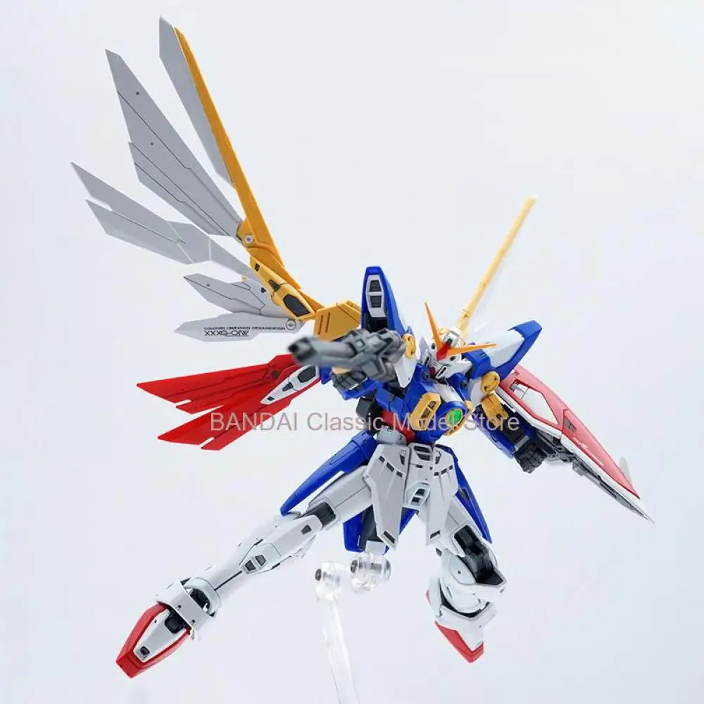 Bandai Figur Aksi GUNDAM Sayap RG Asli XXXG-01W Kit Model Gundam Mainan Sayap Gundam EW untuk Hadiah Anak Laki-laki untuk Anak-anak
