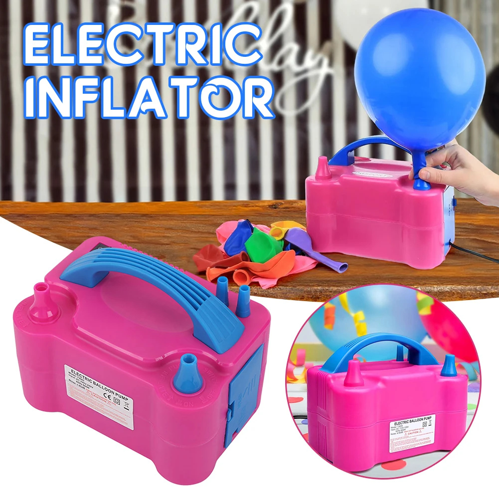 Electric Balloons Pump With Dual Nozzle Lightweight Quick Inflating Tool For Party Events Decoration