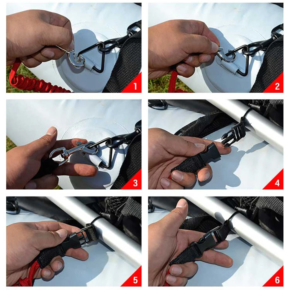 

Elastic Kayak Canoe Paddle Leash Safety Boat Fishing Rod Pole Coiled Lanyard Cord Tie Rope (Random Color)