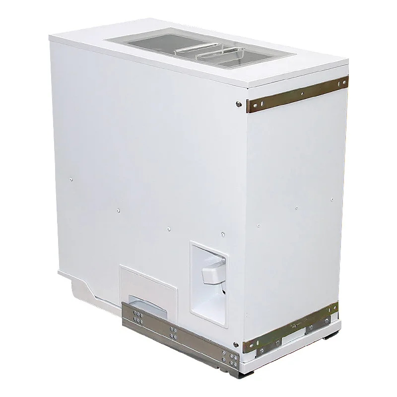 

Recessed rice box, kitchen cabinet rice storage bucket, pull-out type