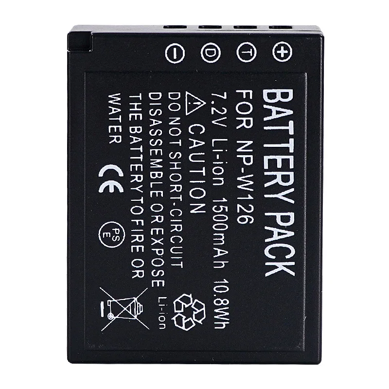 Baterai Kamera 7.2V 1500MAh untuk Baterai Fujifilm X-PRO2 X-T2 X-A3 X-A10 X100F X-T20 XE3 NP-W126S