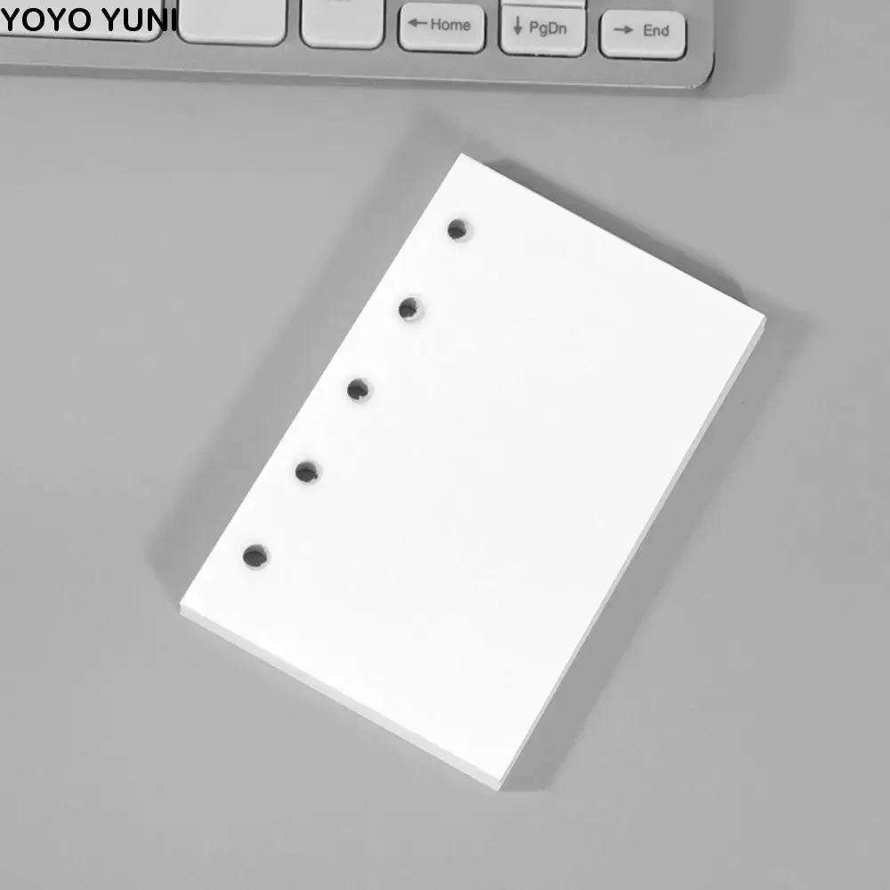 Portable Transparent M5 binder 5-hole Multiple Colors Loose leaf notebook double-buckle PVC Mini binder Gift