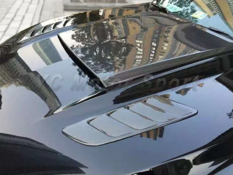 

Car Accessories Carbon Fiber Hood Vents 2pcs Fit For 2014-2016 Mustang Roush Style Heat Extractors Hood Vents