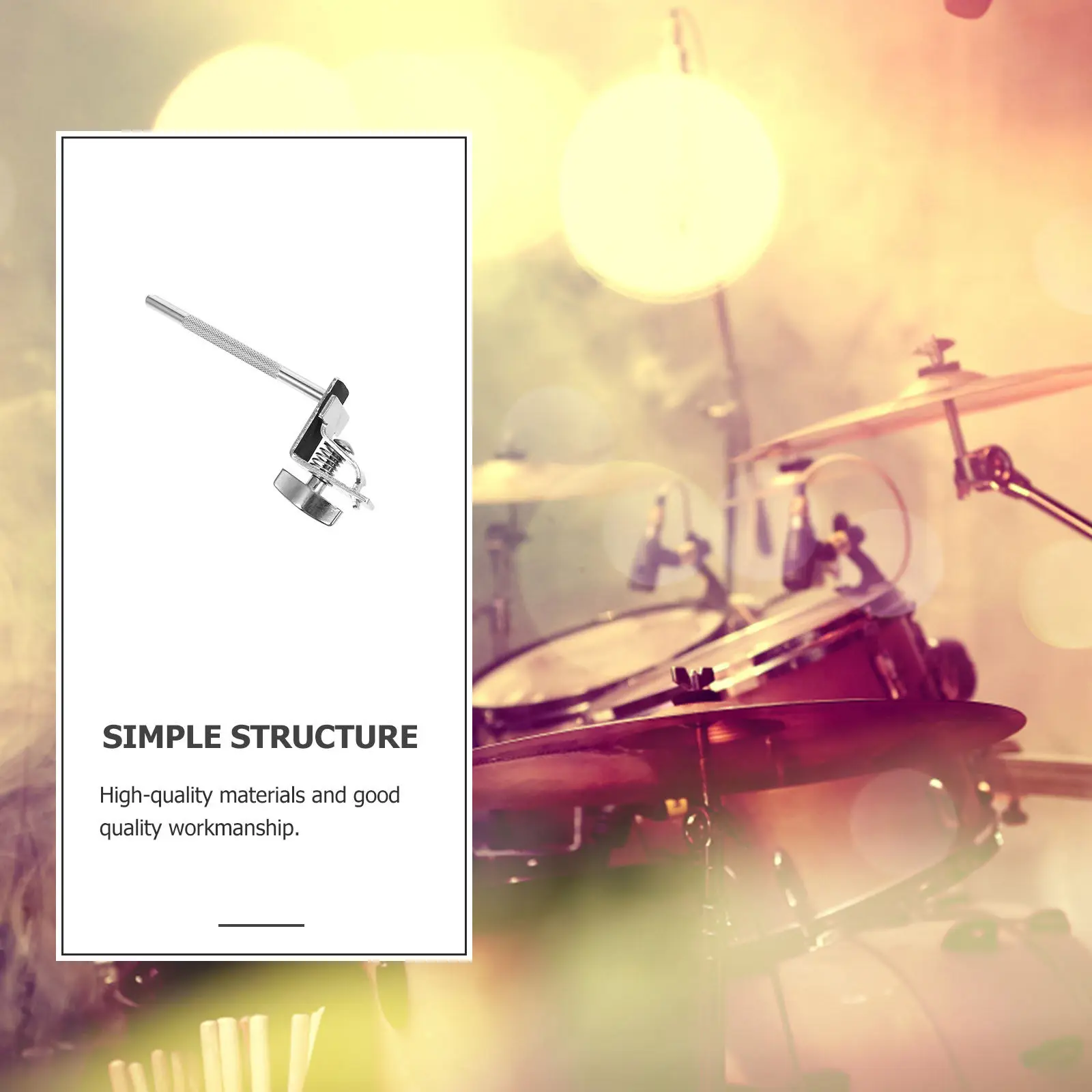 

Профессиональный держатель для барабанного колокольчика, удлинительный зажим, маленький стальной зажим для перкуссии, аксессуар для музыкальных инструментов