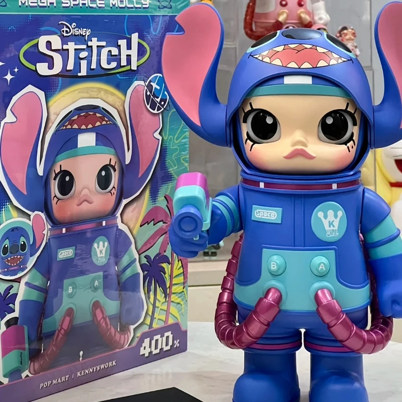 Oryginalna figurka Mega Space Molly Stitch 400% Series Dekoracja pokoju Kolekcjonerska figurka akcji z anime Zabawka Prezenty urodzinowe dla dzieci