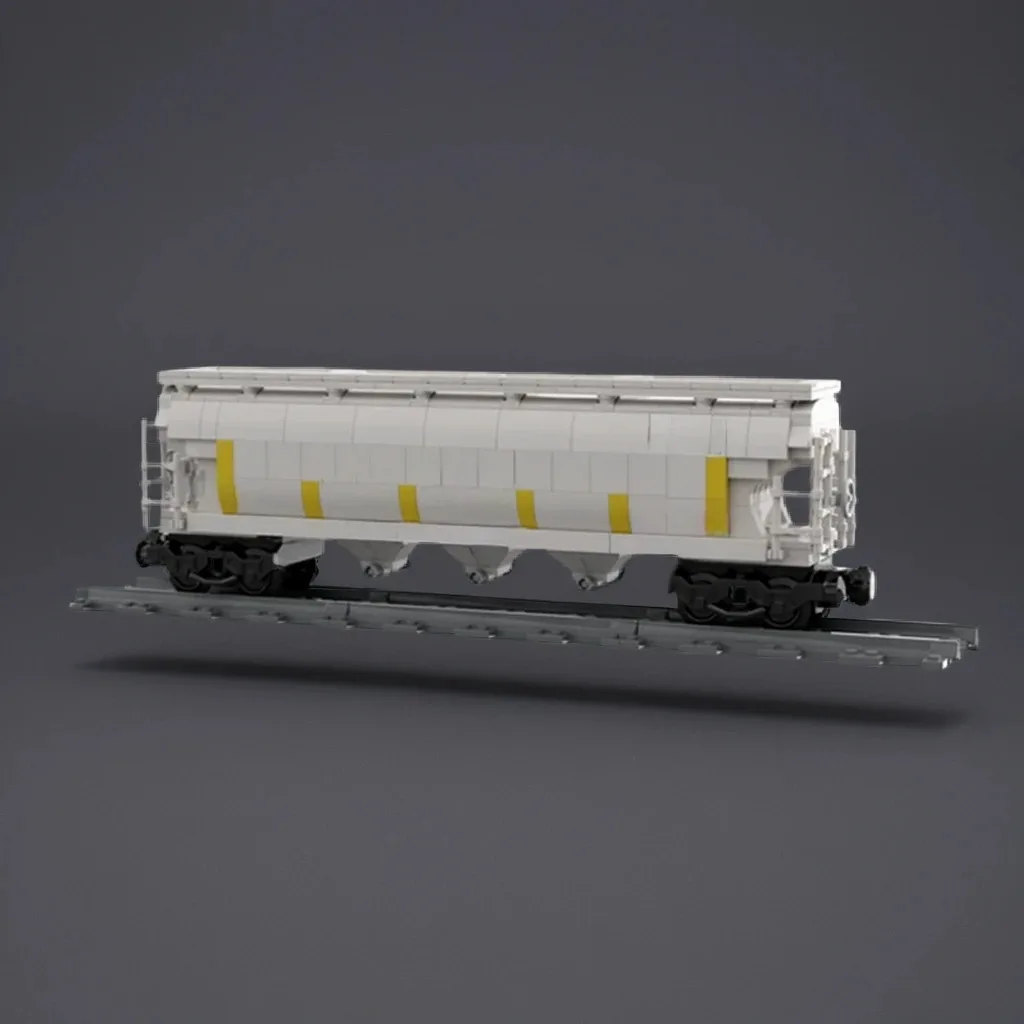 548pcs MOC Hopper Wagon Railway Train Model Building Blocks Home Decor Desk Display Shelf Accent Collector Room Gift For Adults