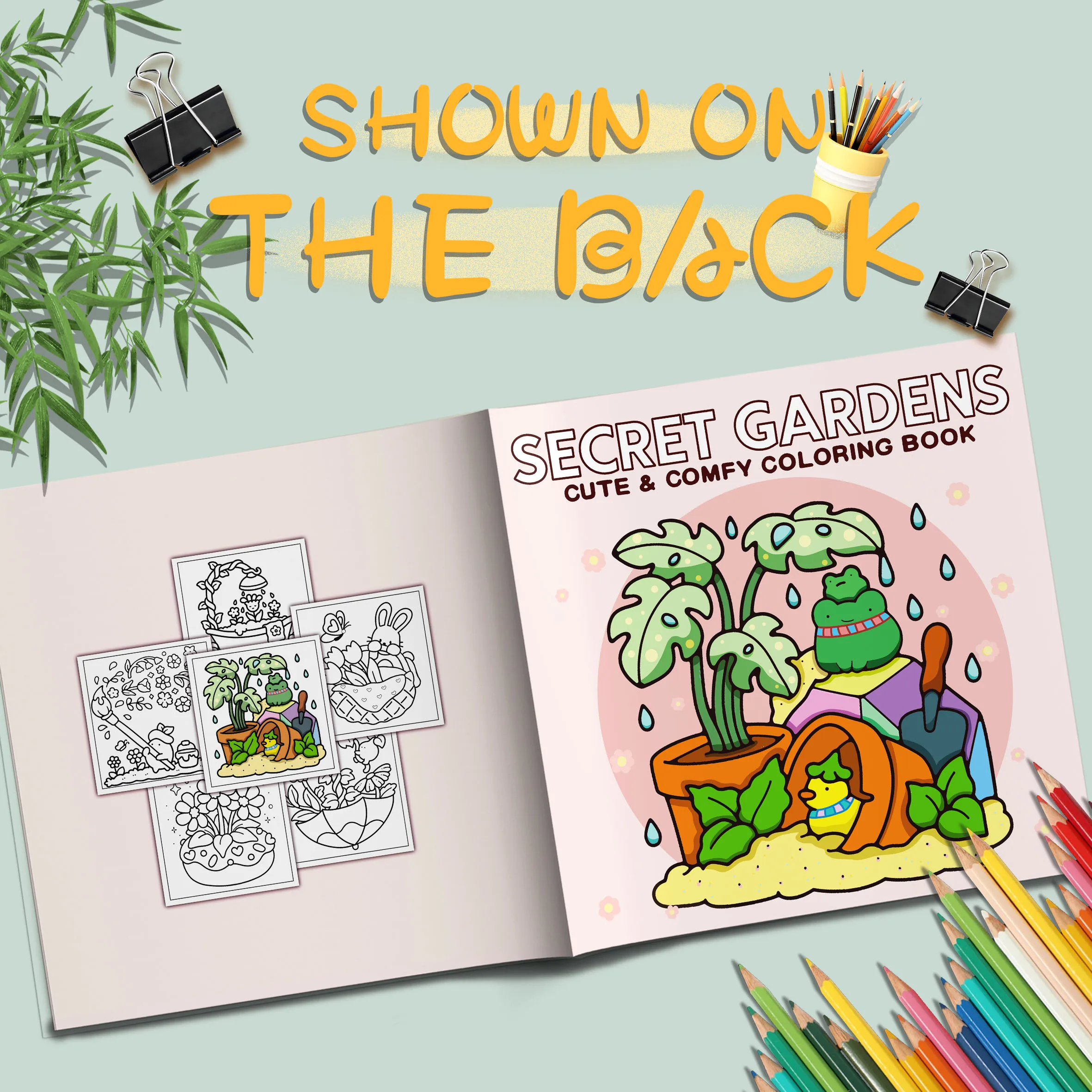 24Pcs Secret Garden Coloring Book - 20x20cm Picture Book with Soothing Nature-Inspired Colors