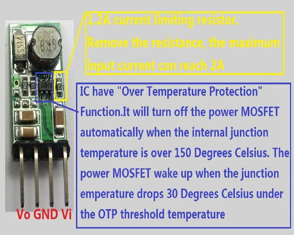 Mini DC-DC Boost Converter 5V to 12V Step-Up Power Module for LED/Relay/DIY Breadboard