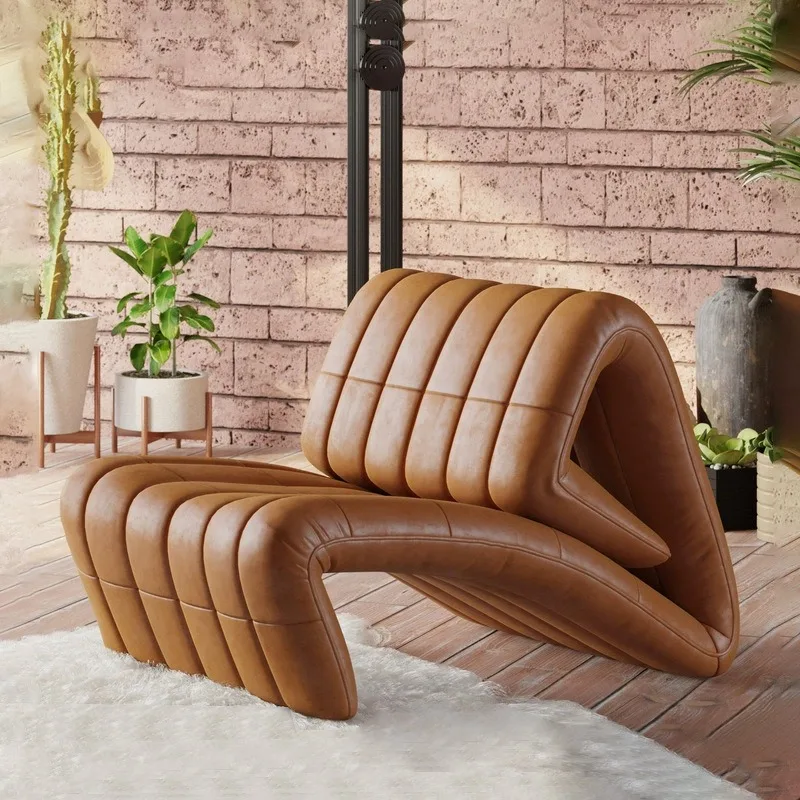 

Lounge chair, single sofa leather function recliner