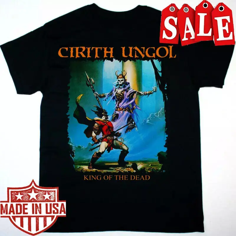 

Футболка с коротким рукавом Cirith Ungol King Of The Dead из хлопка черного цвета от S до 5XL