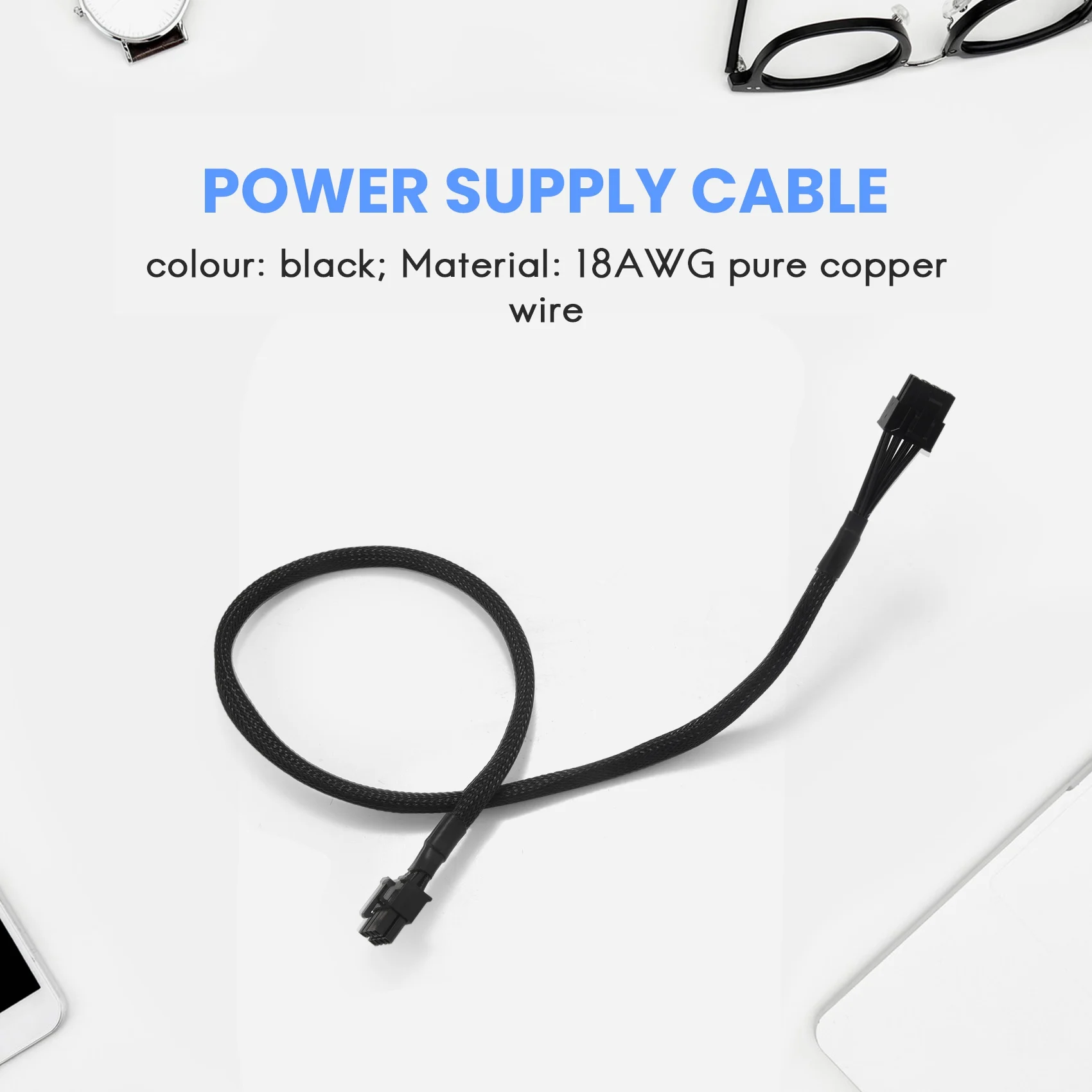 Sales 8 PIN TO 8 Pin (6+2) PCIE VGA Supply Cable Flex for EVGA Supernova 650 750 850 1000 1600 2000 G2 G3 P2 T2 GS