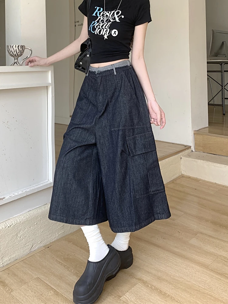 

Джинсы женские джинсовые Y2K зимние прямые синие повседневные ретро 2000-х годов американская рваная женская одежда унисекс базовая