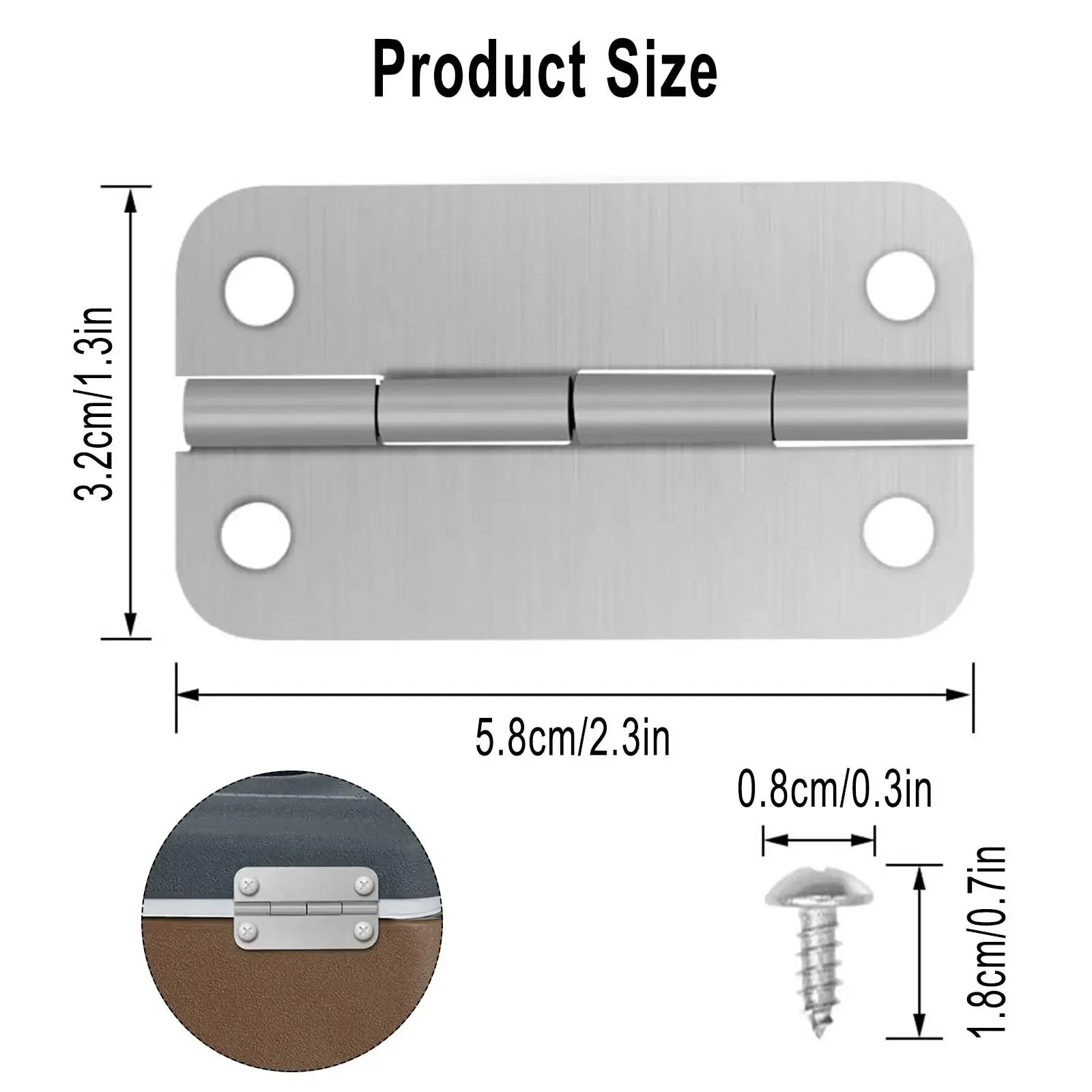 4pcs Cooler Box Hinges Freezer 90 Degree Door Hinge Stainless Steel Cooler Replacement Hinges With Screws For Colemans Cooler