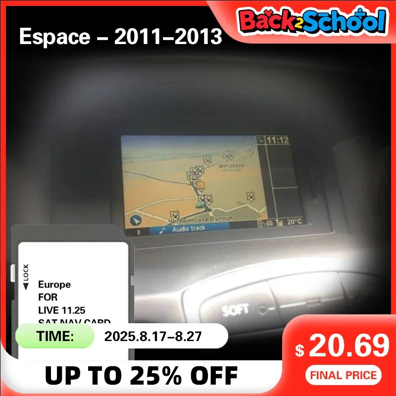 

USE for Espace 2011 2012 2013 8GB LIVE 11.25 Coverage Poland France Europe Map SD Card