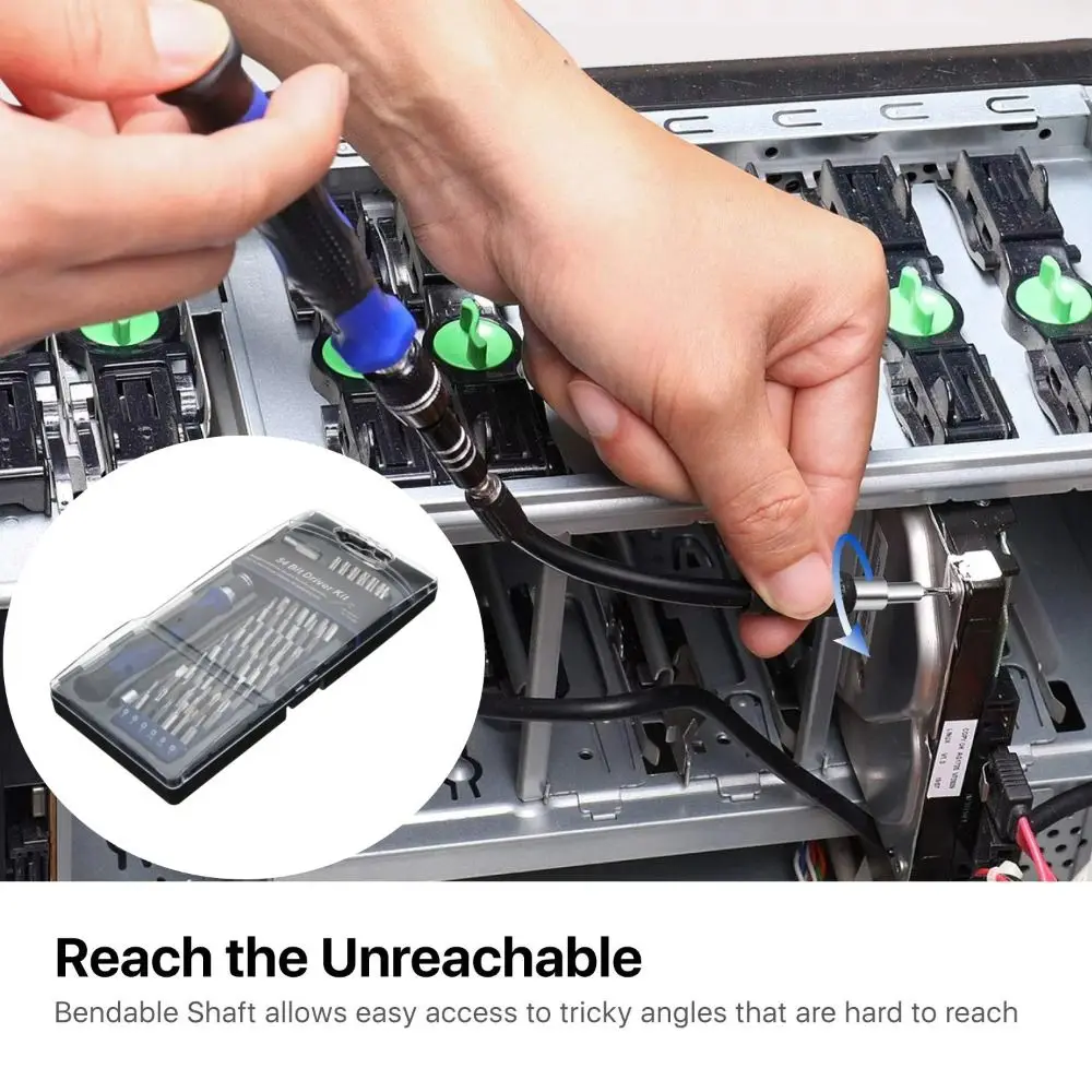 

Набор прецизионных магнитных отверток 60-в-1 из материала CR-V, многофункциональный инструмент для разборки