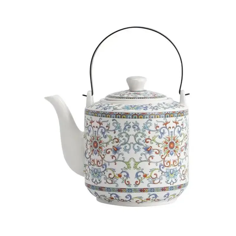 

Ceramic teapot 900ML-2000ML , large capacity, blue and white porcelain, ceramic handmade teapot handle tea pot with filter