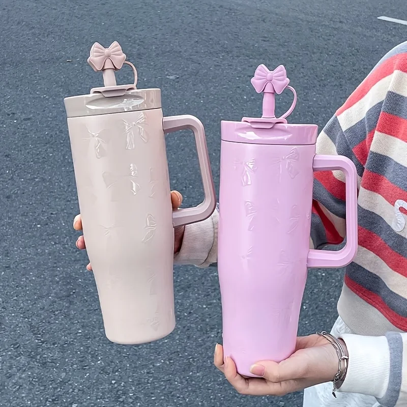 1.2L Large Capacity Stainless Steel Insulated, Dual-Sip Hot & Cold Retention, Handled Beer Mug, Ideal Gift for Couples