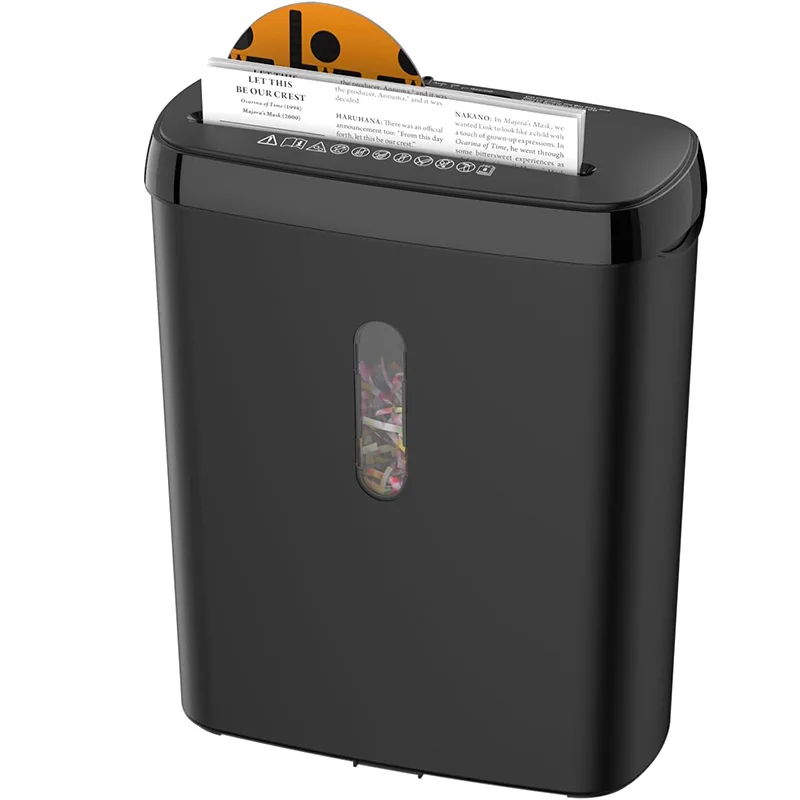 

Измельчитель бумаги для домашнего офиса Woolsche, 10-листовой, с функцией резки полосками, корзина на 3,17 галлона, уровень безопасности P-2, для CD и кредитных карт, Dura