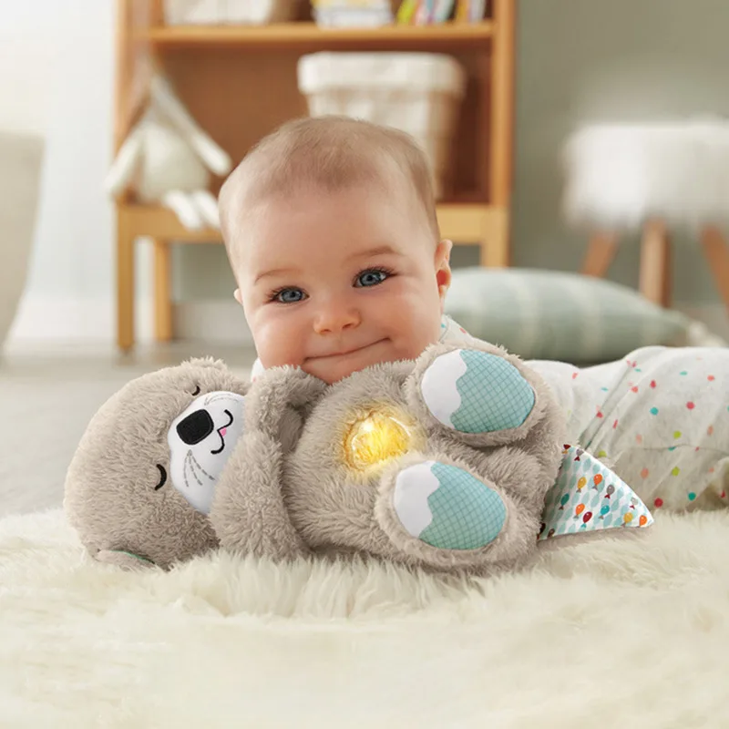 

Cartoon Cute Soothe 'n Snuggle Otter Plush Doll Pillow Toy 30cm Cotton Breathing Soft Filling Infant Newborn Baby Sleep Toy