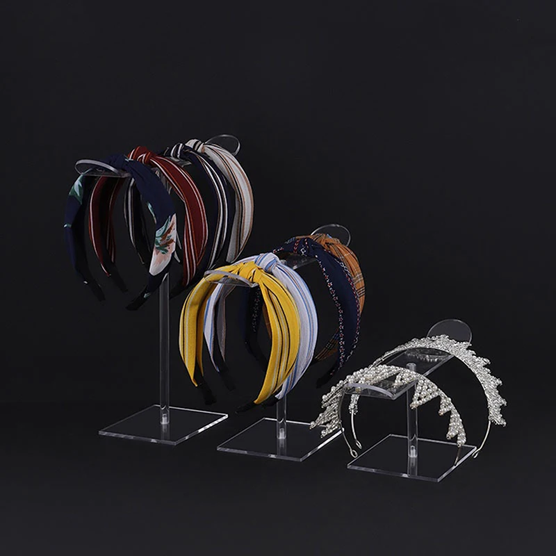 Clear Acrylic Detachable Jewelry Display Stand Rack Desktop Counter Organizer Holder Headband Hairband Necklaces Bracelets Hair