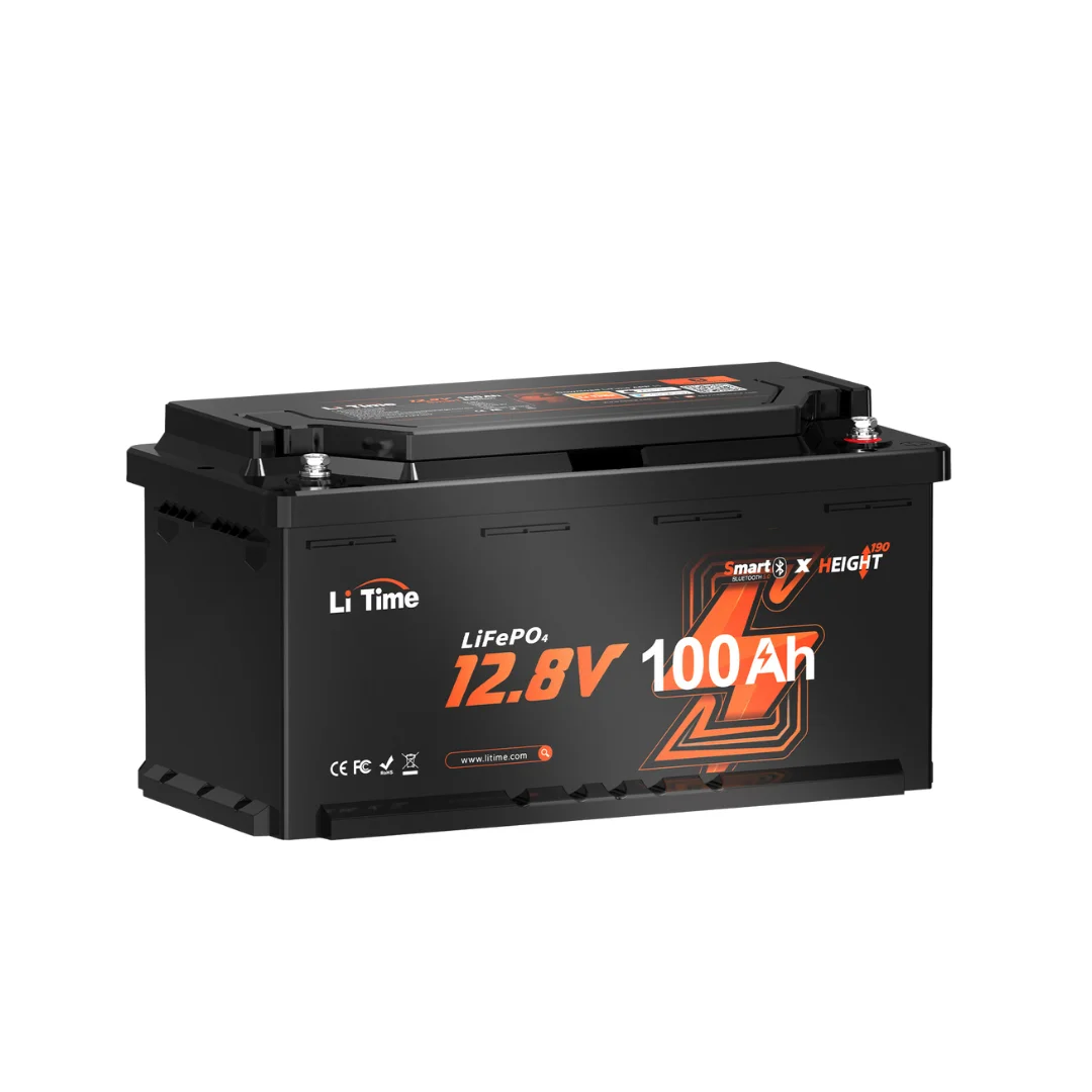 12V 100Ah H190 Deep-Cycle LiFePO4-Batterie mit Bluetooth für Wohnmobil-Untersitz, DIN H8 / L5, Gruppe 49, ECE R10 zertifiziert