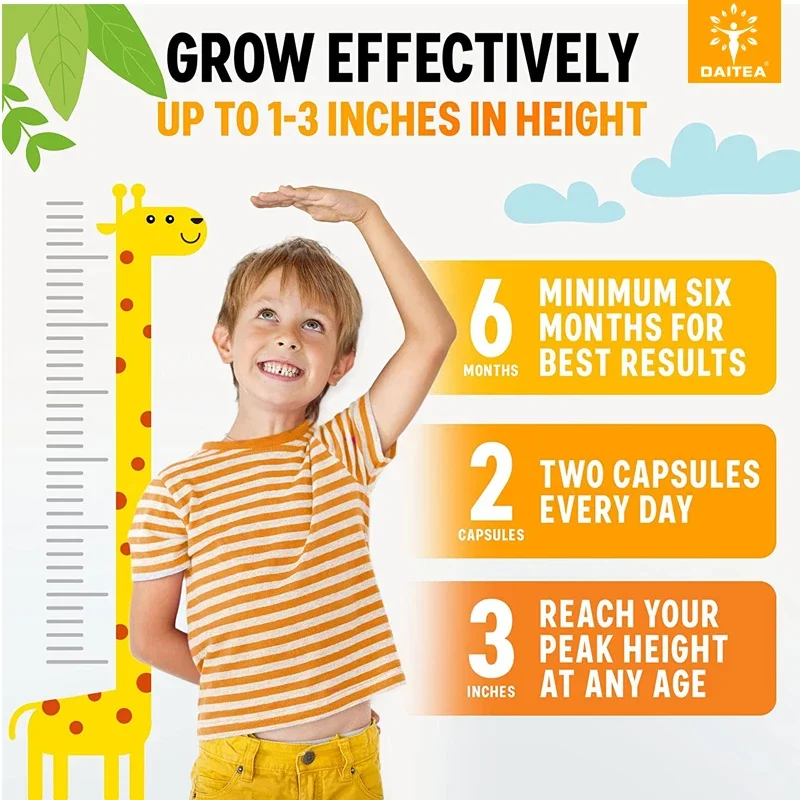 Organic Height Increase Formula - Support Joint Bone Growth, Height and Bone Growth Supplement for Children and Adults